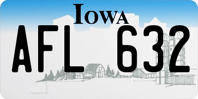 IA license plate AFL632
