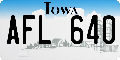 IA license plate AFL640