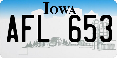 IA license plate AFL653