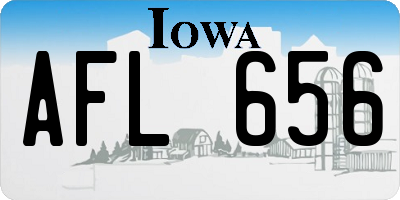 IA license plate AFL656