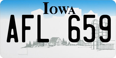IA license plate AFL659