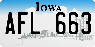 IA license plate AFL663