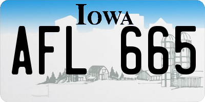 IA license plate AFL665