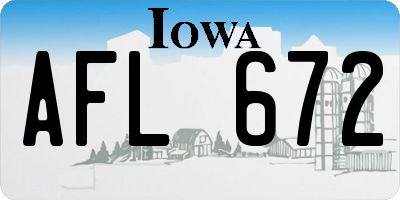 IA license plate AFL672