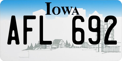 IA license plate AFL692