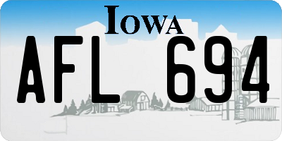 IA license plate AFL694