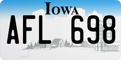 IA license plate AFL698
