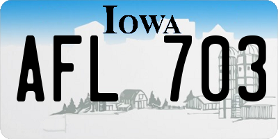 IA license plate AFL703