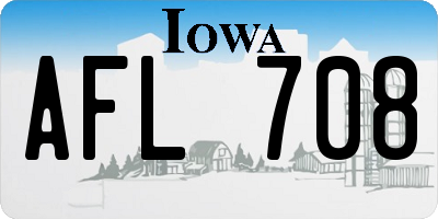 IA license plate AFL708