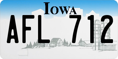 IA license plate AFL712
