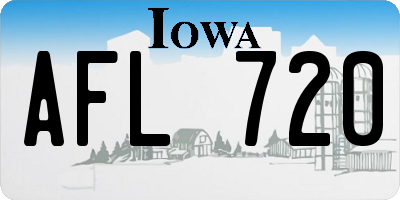 IA license plate AFL720
