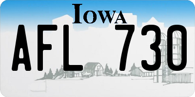 IA license plate AFL730