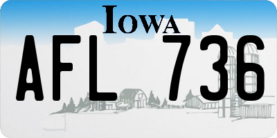 IA license plate AFL736
