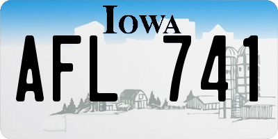 IA license plate AFL741
