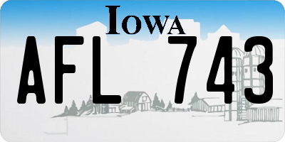 IA license plate AFL743