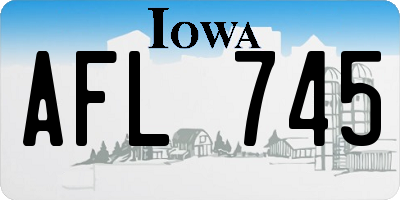 IA license plate AFL745