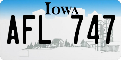 IA license plate AFL747