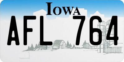 IA license plate AFL764