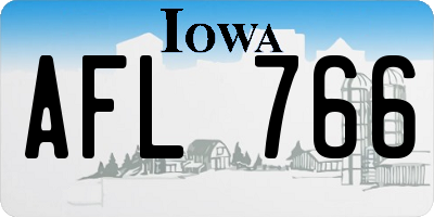 IA license plate AFL766