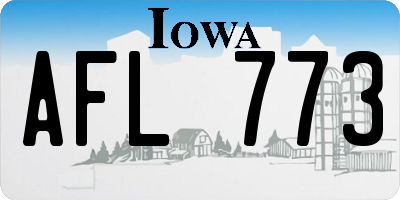 IA license plate AFL773