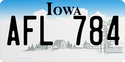 IA license plate AFL784