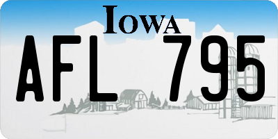 IA license plate AFL795