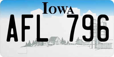 IA license plate AFL796