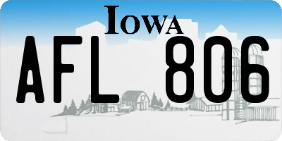 IA license plate AFL806