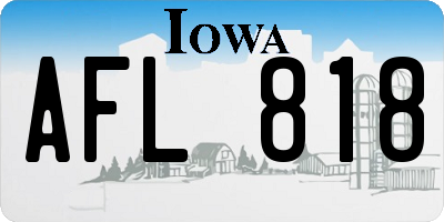 IA license plate AFL818