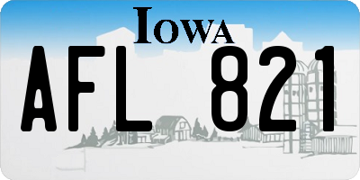 IA license plate AFL821