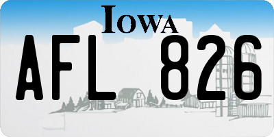 IA license plate AFL826