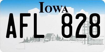 IA license plate AFL828
