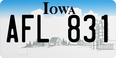 IA license plate AFL831