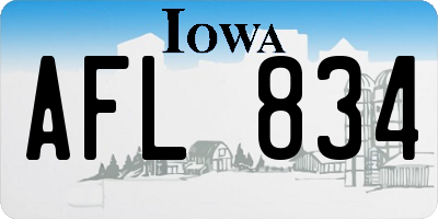 IA license plate AFL834