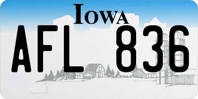 IA license plate AFL836