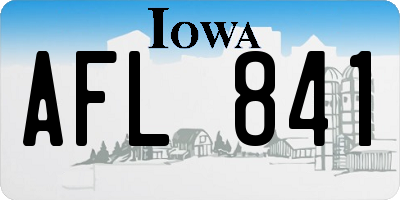 IA license plate AFL841