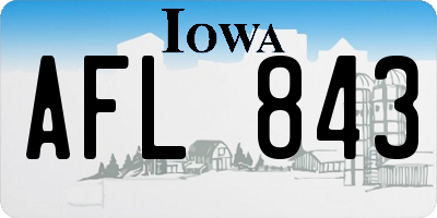 IA license plate AFL843