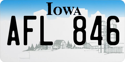 IA license plate AFL846