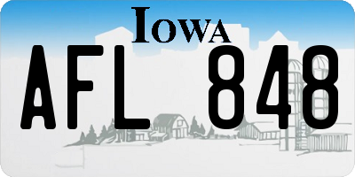 IA license plate AFL848