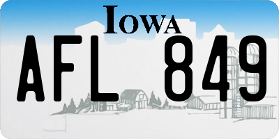 IA license plate AFL849