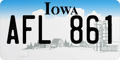 IA license plate AFL861