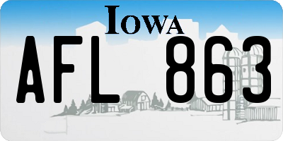 IA license plate AFL863