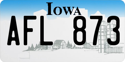 IA license plate AFL873
