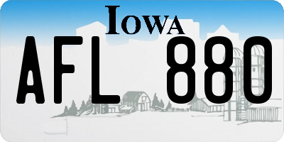 IA license plate AFL880
