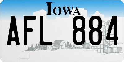 IA license plate AFL884