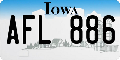 IA license plate AFL886