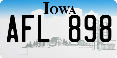 IA license plate AFL898