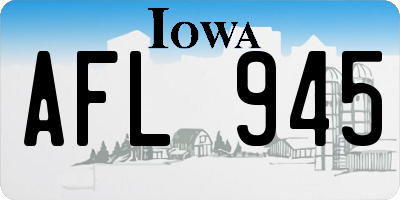 IA license plate AFL945