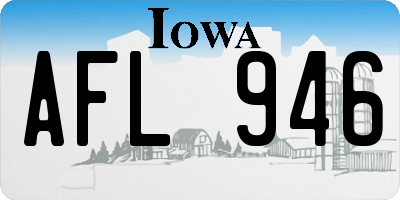 IA license plate AFL946