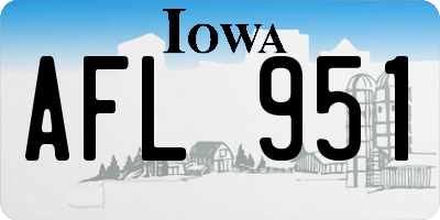 IA license plate AFL951